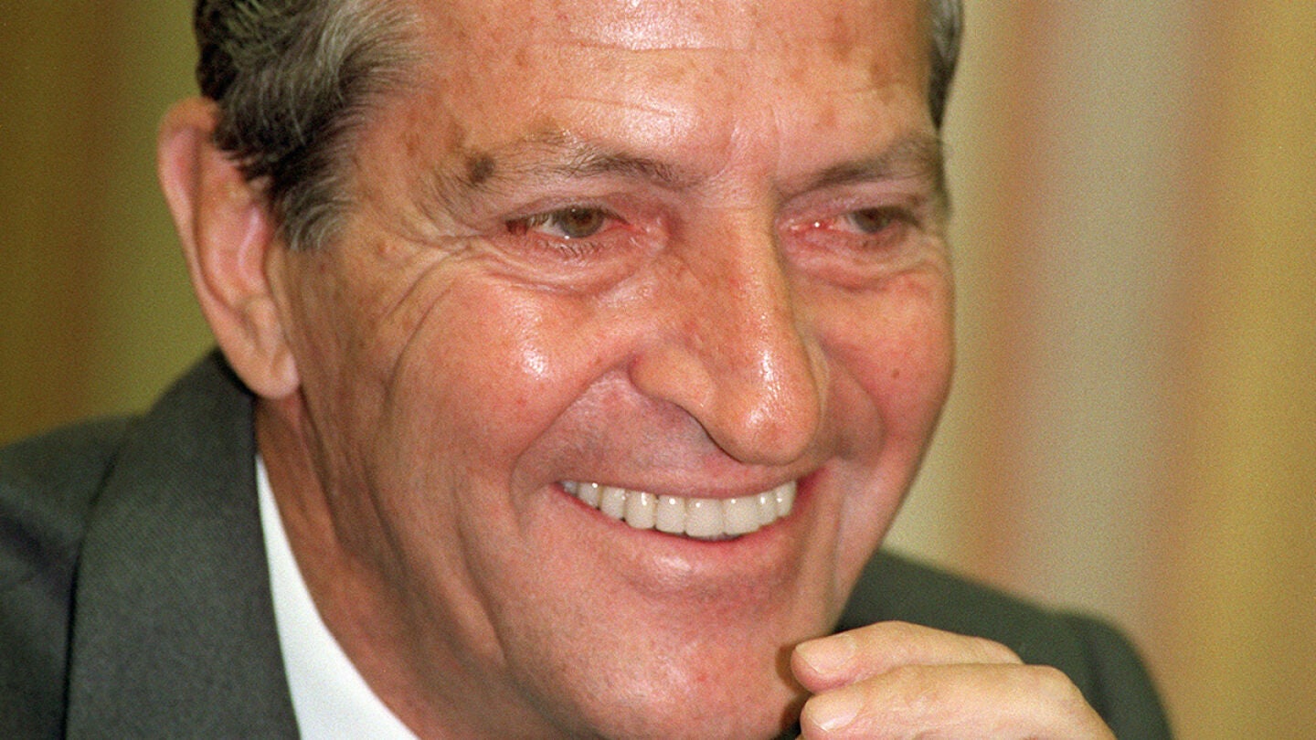 El expresidente del Gobierno, Adolfo Suarez, durante la presentaci&oacute;n del libro "Memorias para la Paz"