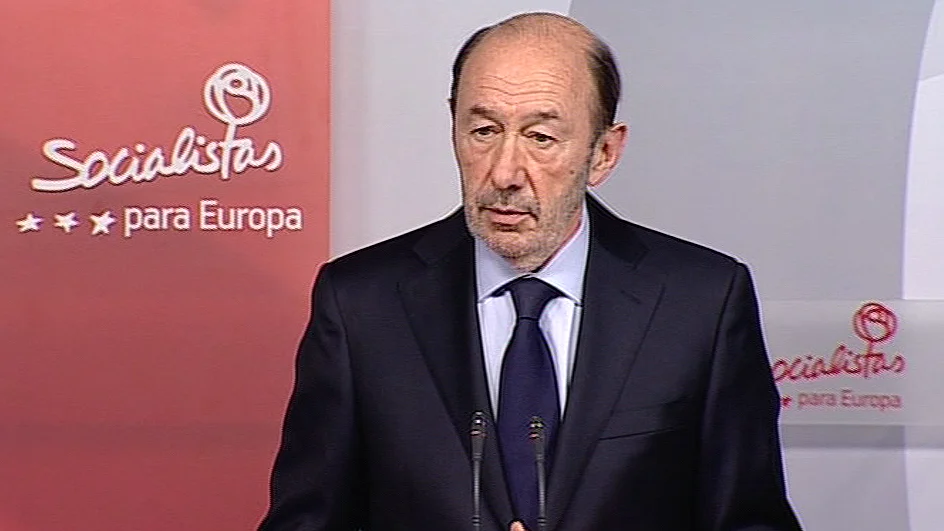 Alfredo Pérez Rubalcaba, secretario general del PSOE