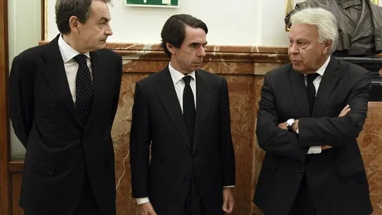 Zapatero, Aznar y Felipe González Zapatero, Aznar y Felipe González