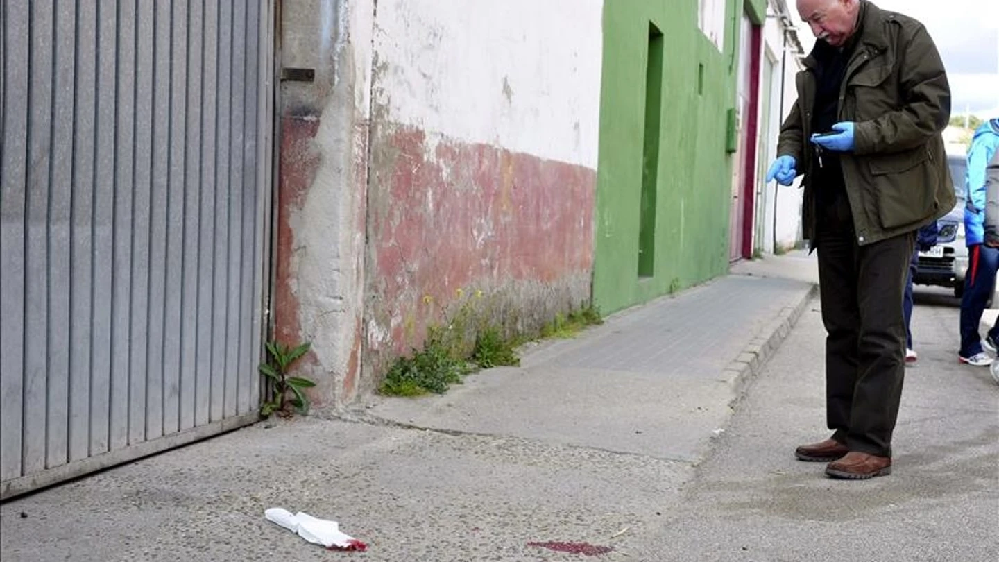 Lugar en el que la mujer recibió un tiro en la cabeza Lugar en el que la mujer recibió un tiro en la cabeza