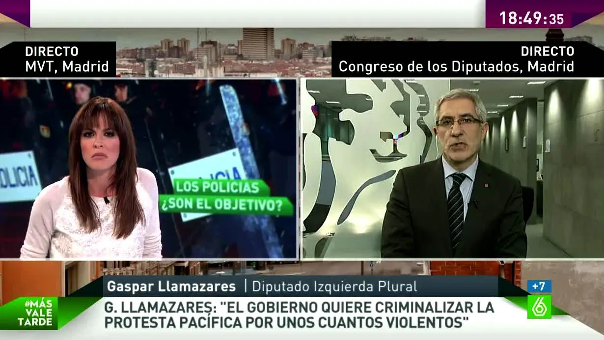 Gaspar Llamazares desde el Congreso