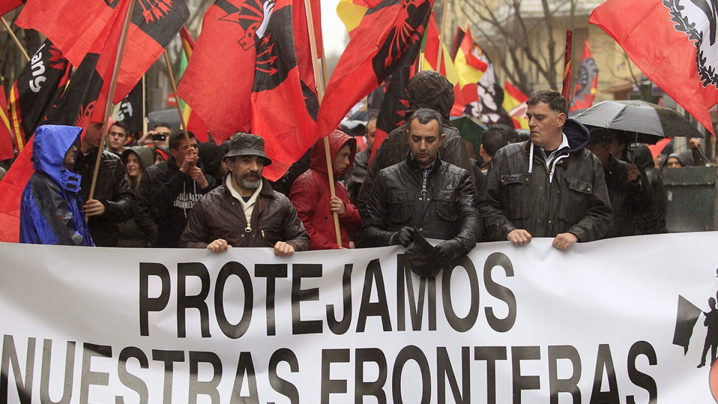 Organizaciones de ultraderecha marchan en Madrid contra la inmigraci&oacute;n masiva