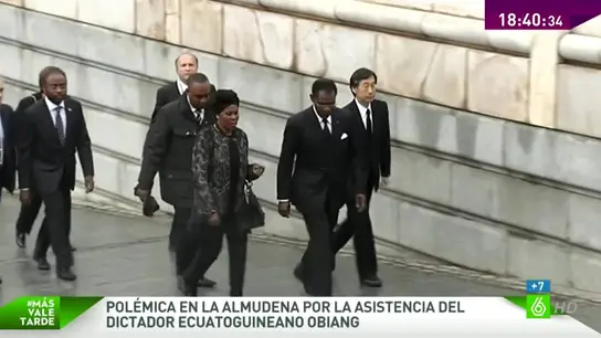 El dictador Obiang llega a la Almudena El dictador Obiang llega a la Almudena