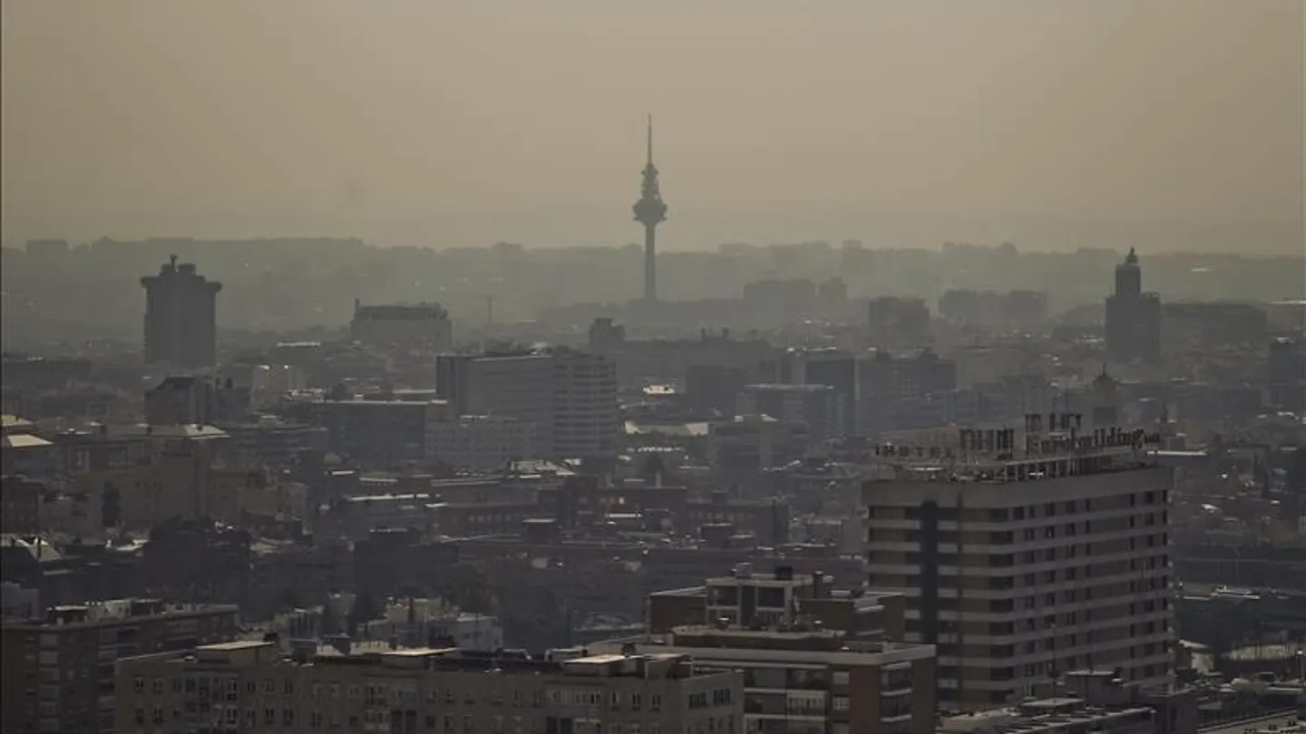 Vista de Madrid con contaminación Vista de Madrid con contaminación