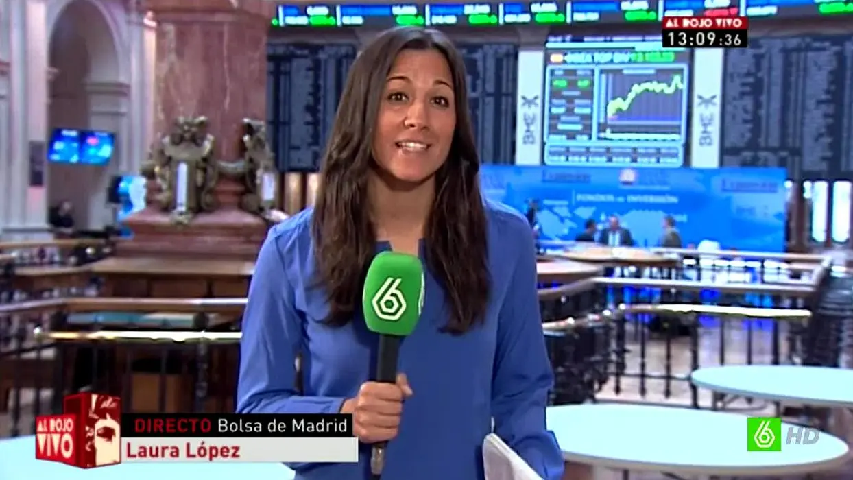 Laura López desde la bolsa de Madrid Laura López desde la bolsa de Madrid