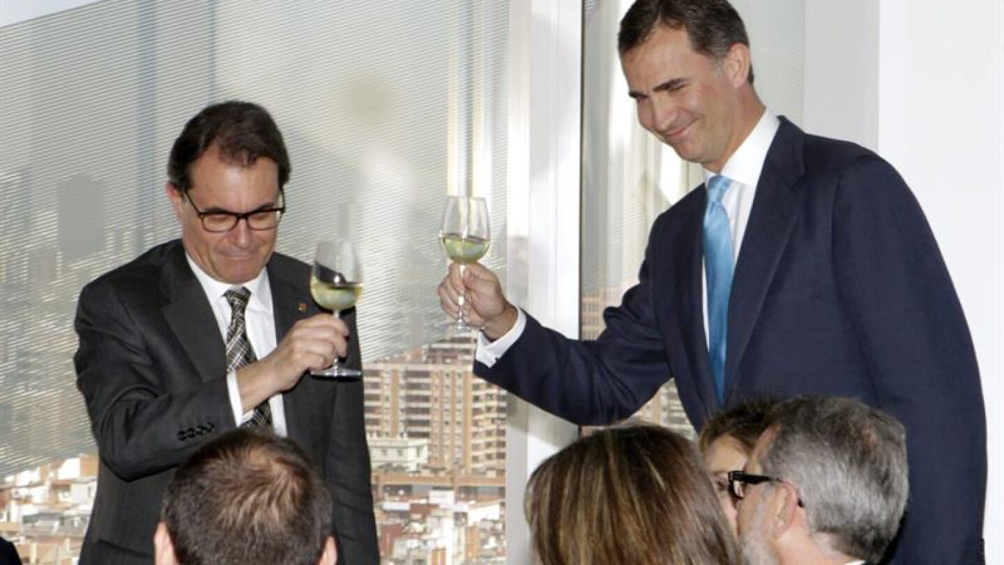 Artur Mas y el Pr&iacute;ncipe Felipe
