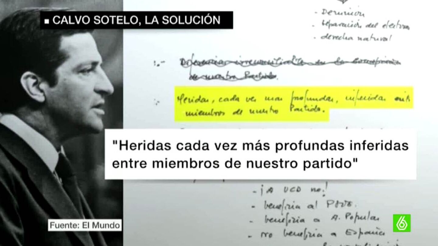 Escrito de Adolfo Su&aacute;rez