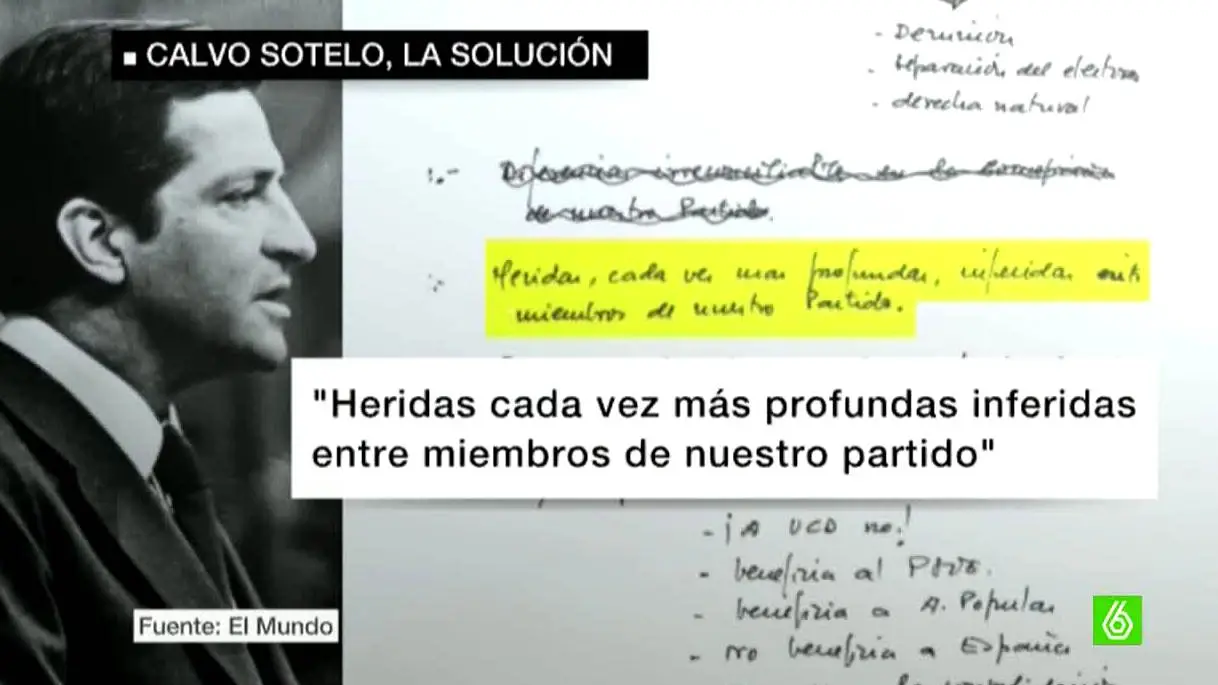 Escrito de Adolfo Suárez