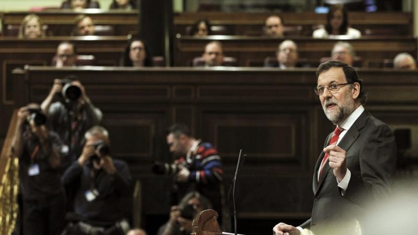 El presidente del Gobierno, Mariano Rajoy, interviene en el Congreso