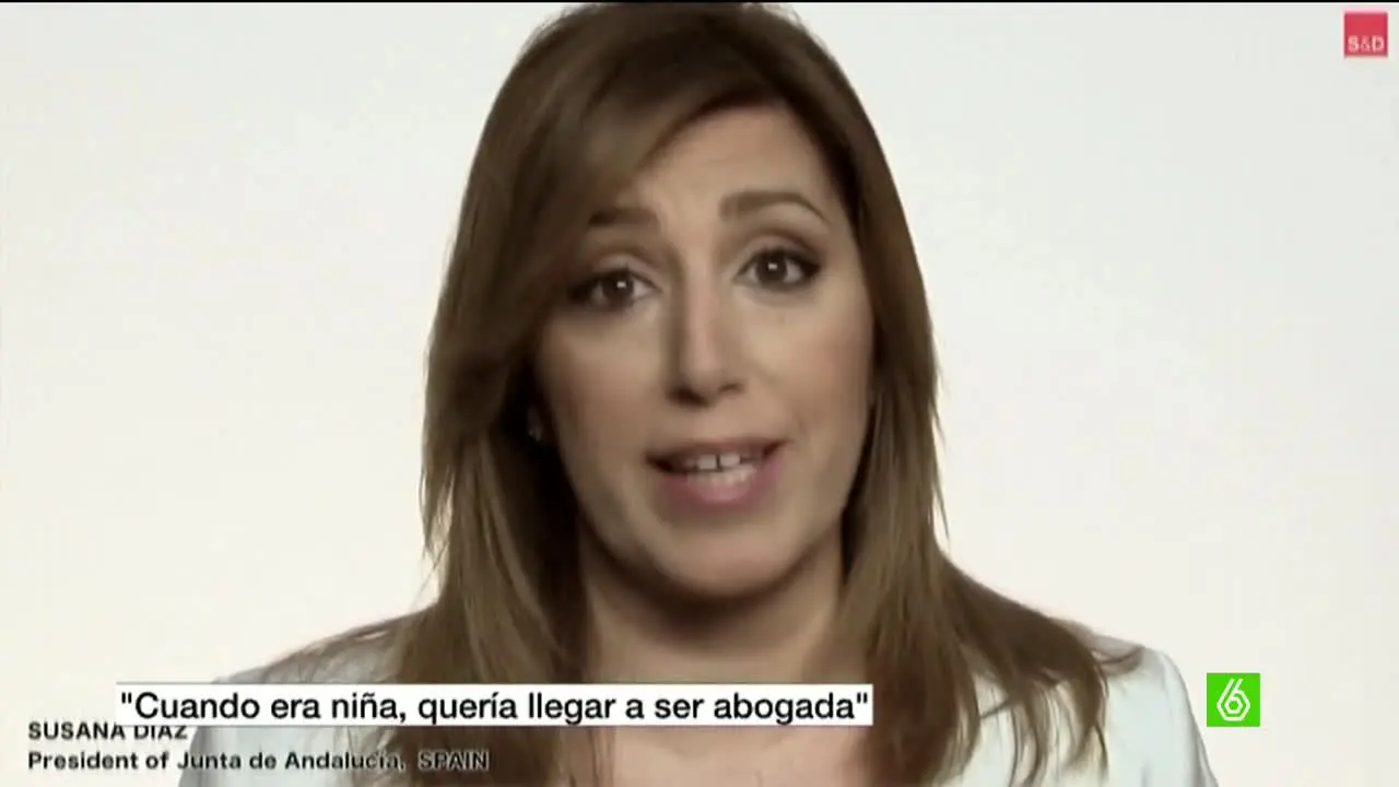 Susana Díaz en el vídeo de campaña de los socialistas europeos