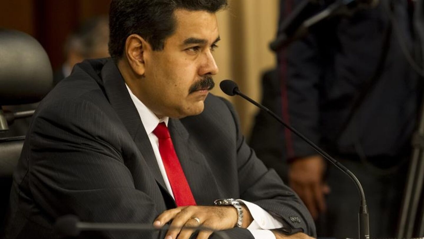Nicol&aacute;s Maduro, durante la conferencia