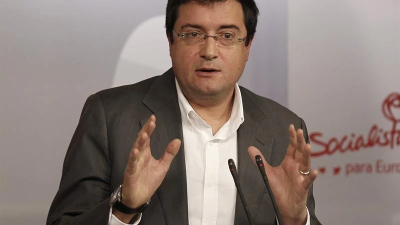 Óscar López, durante la comparecencia de prensa Óscar López, durante la comparecencia de prensa