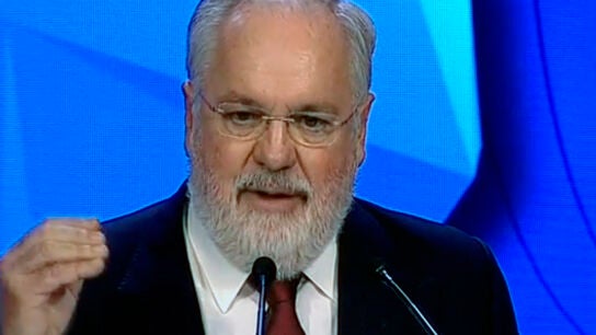 Arias Ca&ntilde;ete durante el acto de presentaci&oacute;n como cabeza de lista del PP a las europeas en Toledo