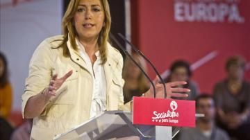 Susana Díaz durante un acto del PSOE