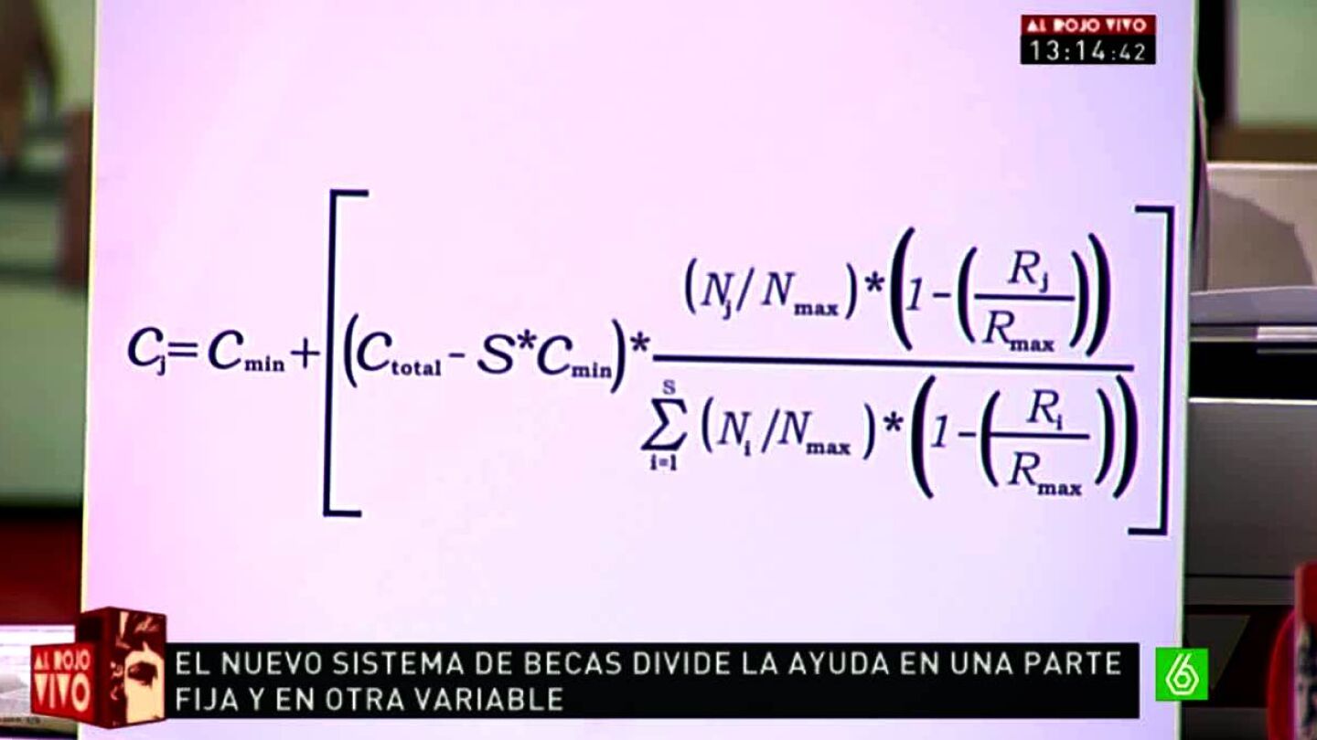 F&oacute;rmula para obtener el dinero de las becas