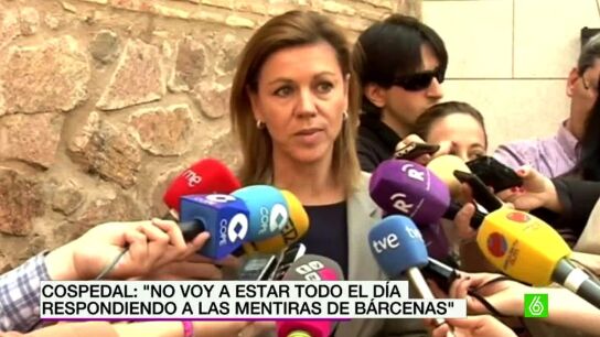 Mar&iacute;a Dolores de Cospedal habla sobre B&aacute;rcenas