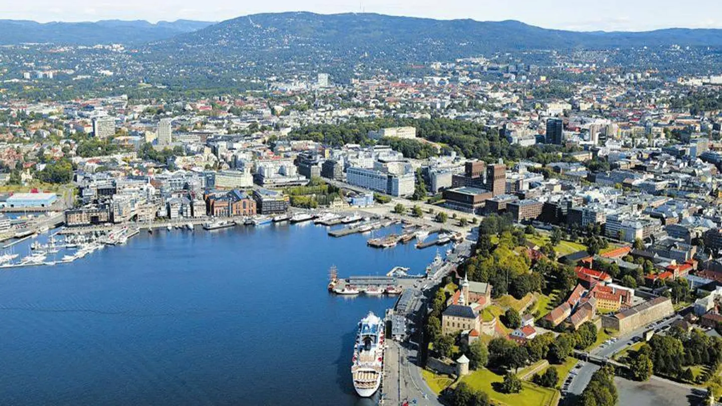 Imagen aérea de la ciudad de Oslo Imagen aérea de la ciudad de Oslo