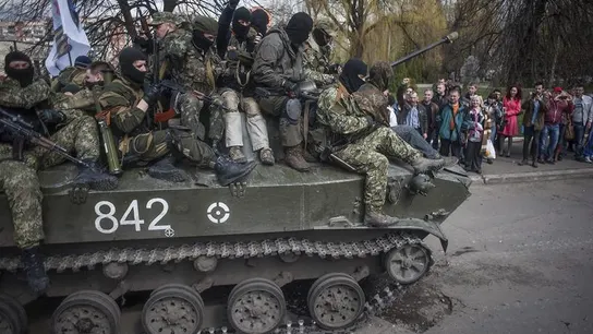 Soldados prorrusos en el este de Ucrania Soldados prorrusos en el este de Ucrania