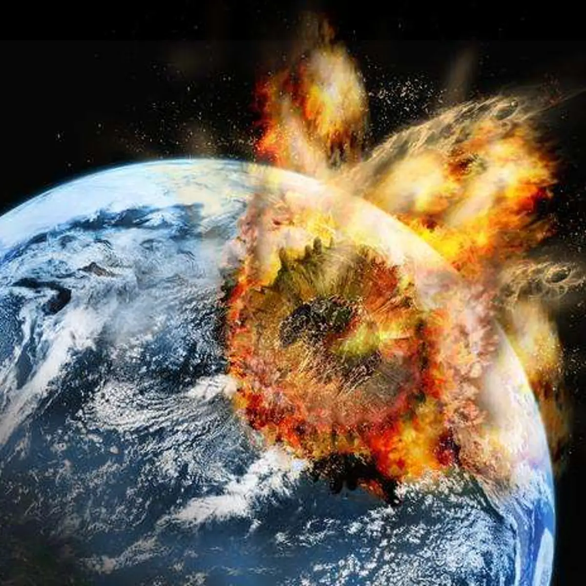 Una lluvia de meteoritos similar a la que acabó con los dinosaurios creó  los continentes de la Tierra