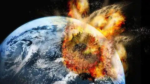 Recreación del impacto de un meteorito gigante Recreación del impacto de un meteorito gigante
