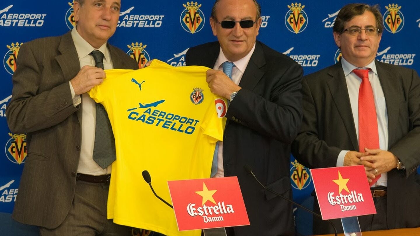 Fabra con el patrocinio del aeropuerto de Castell&oacute;n al Villarreal