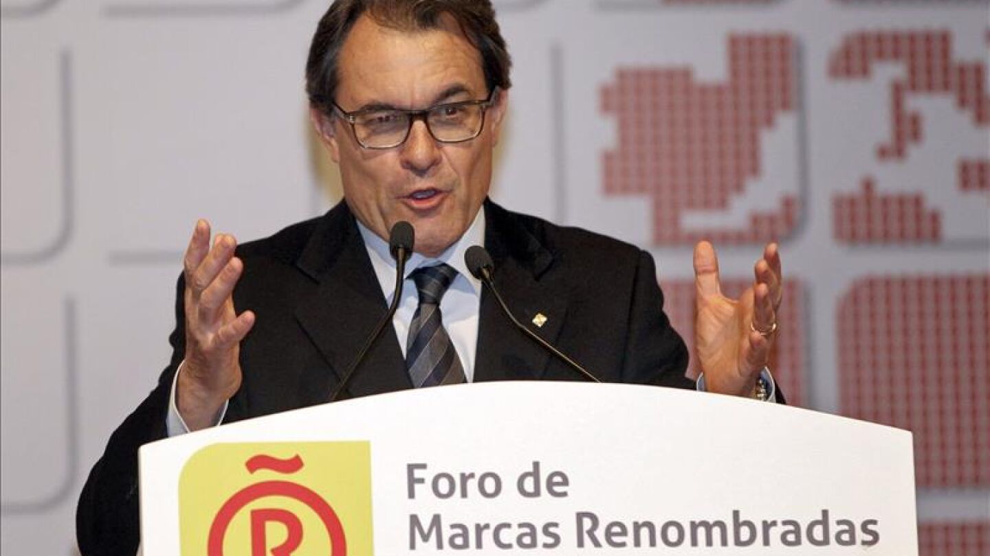 Artur Mas durante su intervenci&oacute;n en el Foro de Marcas Renombradas Espa&ntilde;olas