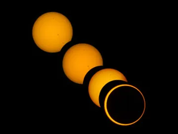 Secuencia de un eclipse de Sol anular Secuencia de un eclipse de Sol anular