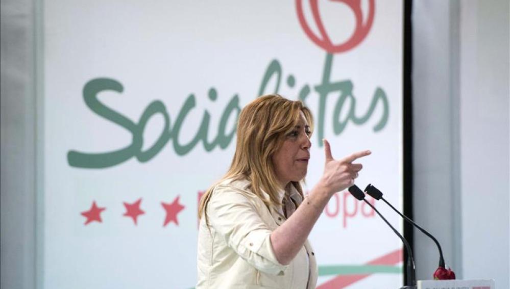 Susana Díaz durante un acto del PSOE