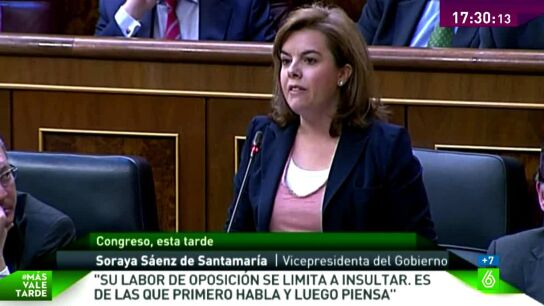 Soraya S&aacute;enz de Santamar&iacute;a en el Congreso