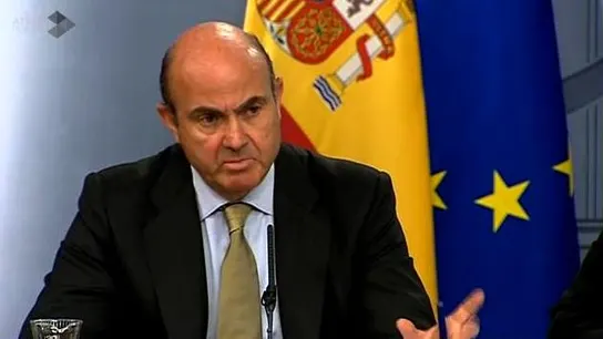 Luis de Guindos en la rueda de prensa del Consejo de Ministros Luis de Guindos en la rueda de prensa del Consejo de Ministros