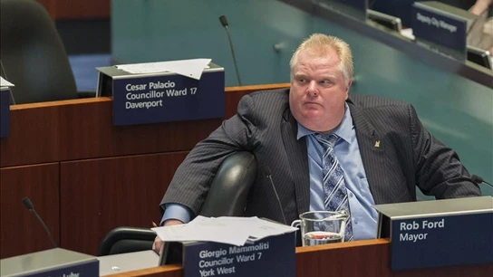 El alcalde de Toronto, Rob Ford, en una reunión El alcalde de Toronto, Rob Ford, en una reunión