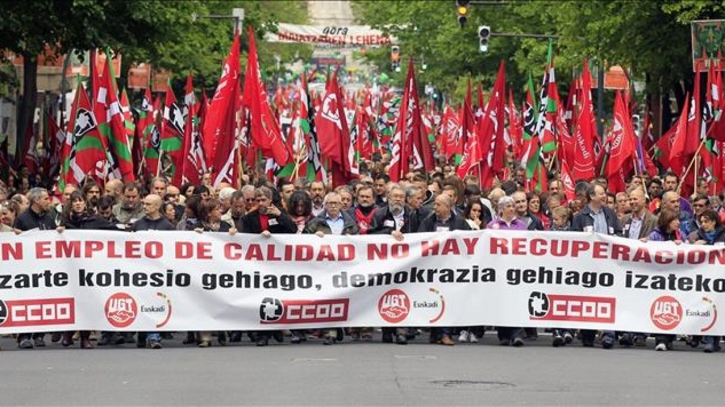 Manifestaci&oacute;n del Primero de Mayo en Bilbao