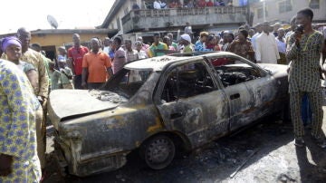 Imagen del atentado del pasado 14 de abril en Abuya