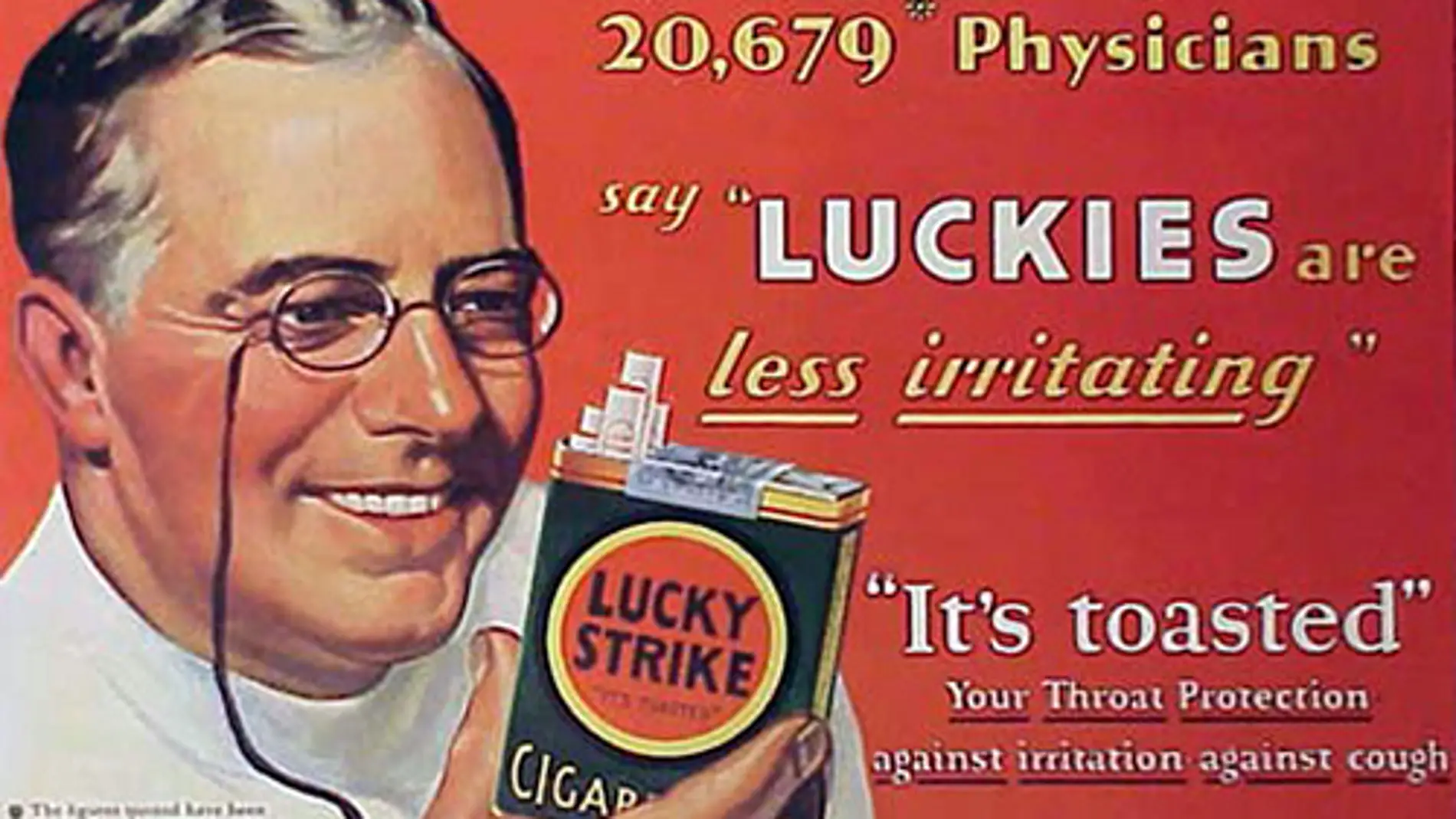 Una época no tan lejana: un médico anunciando tabaco