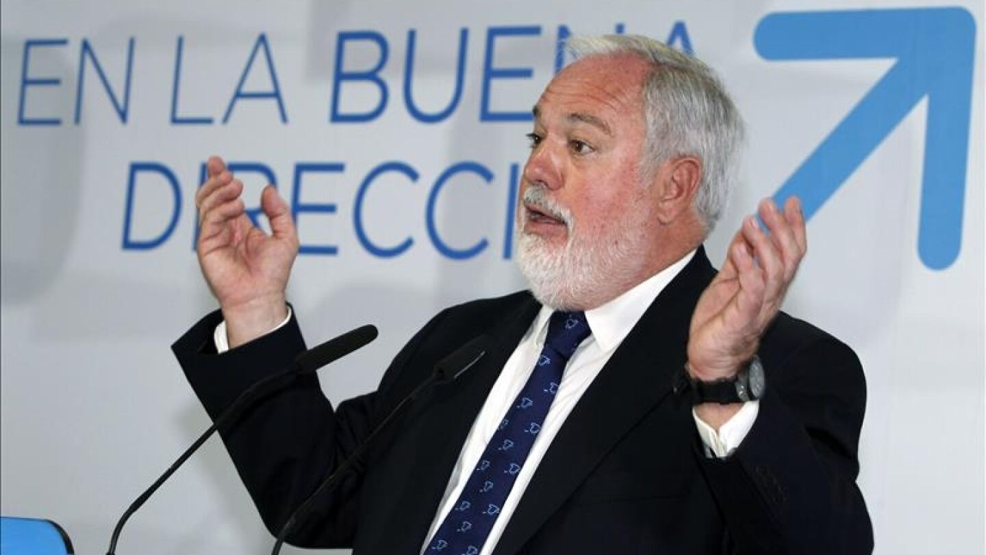 Miguel Arias Ca&ntilde;ete en un acto en Las Palmas de Gran Canaria