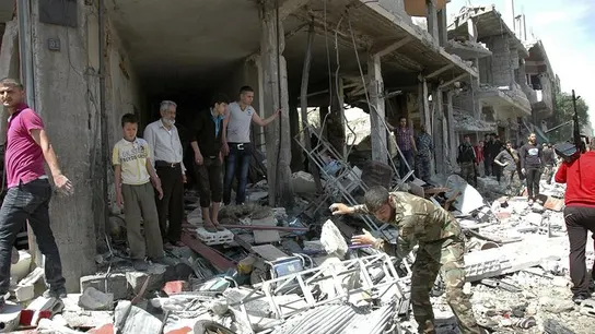 Una calle de Homs después de un atentado (Archivo) Una calle de Homs después de un atentado (Archivo)