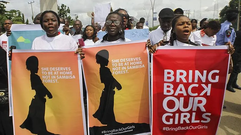 Manifestación para exigir la liberación de las niñas raptadas en Nigeria