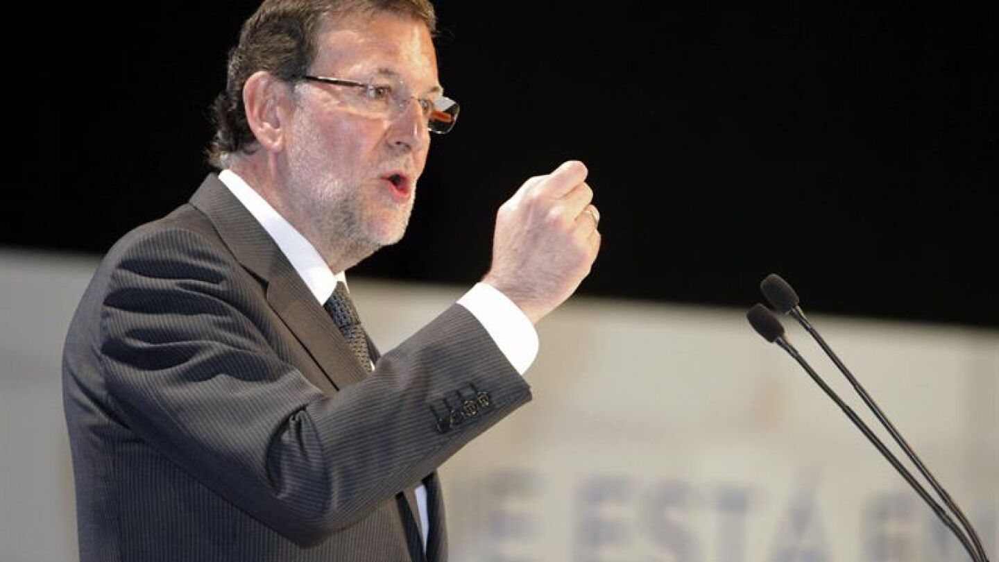 Mariano Rajoy, en un acto de campa&ntilde;a para las europeas
