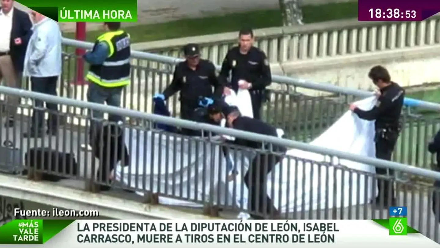Cuerpo sin vida de Isabel Carrasco Cuerpo sin vida de Isabel Carrasco