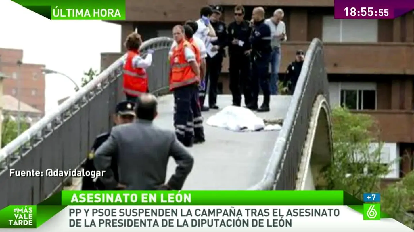 El cadáver de Isabel Carrasco en el suelo El cadáver de Isabel Carrasco en el suelo