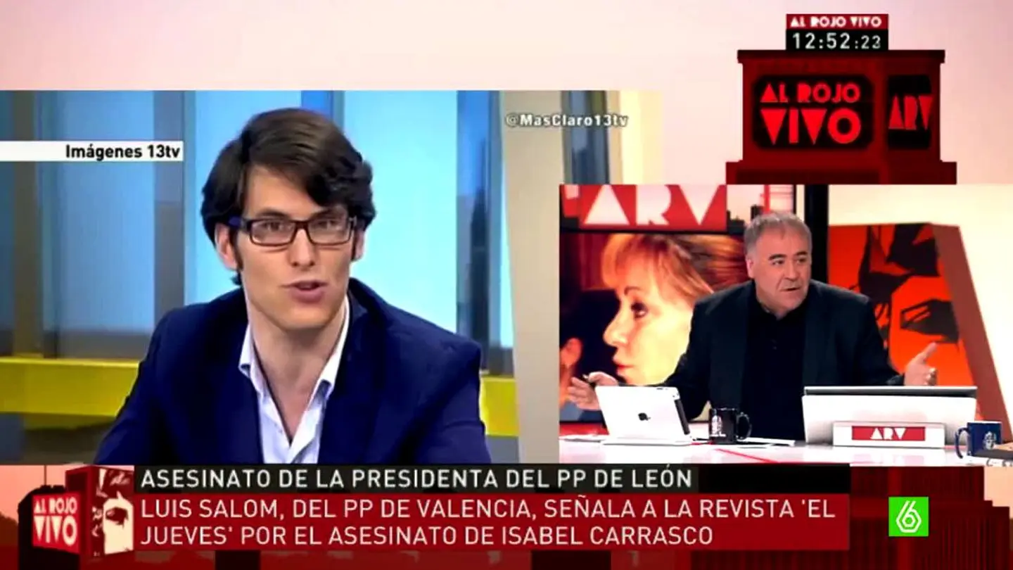 Luis Salom durante su intervención en 13TV Luis Salom durante su intervención en 13TV