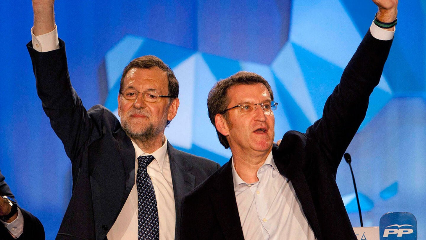 Mariano Rajoy junto a N&uacute;&ntilde;ez Feij&oacute;o