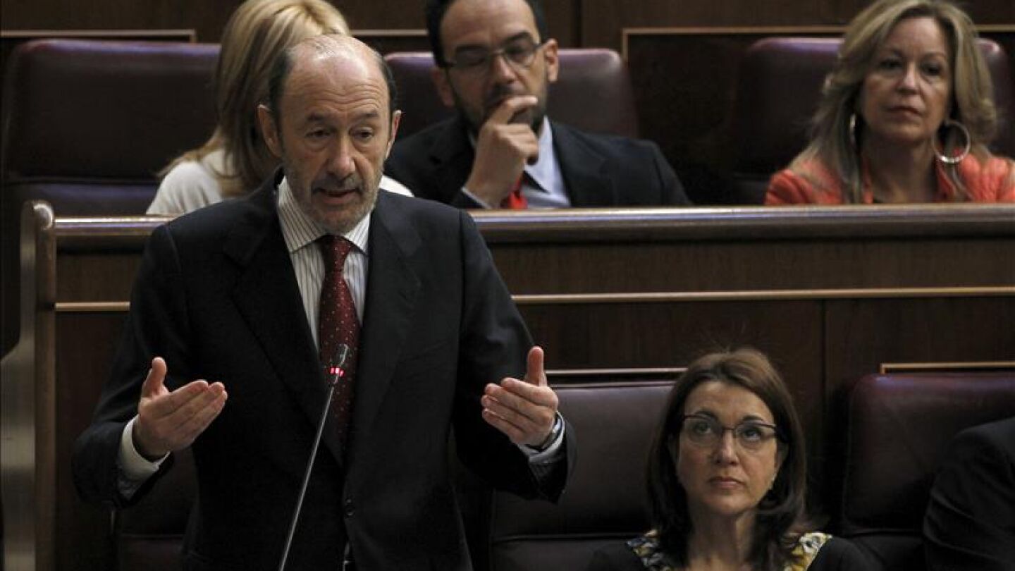 Alfredo P&eacute;rez Rubalcaba habla en el Congreso de los Diputados