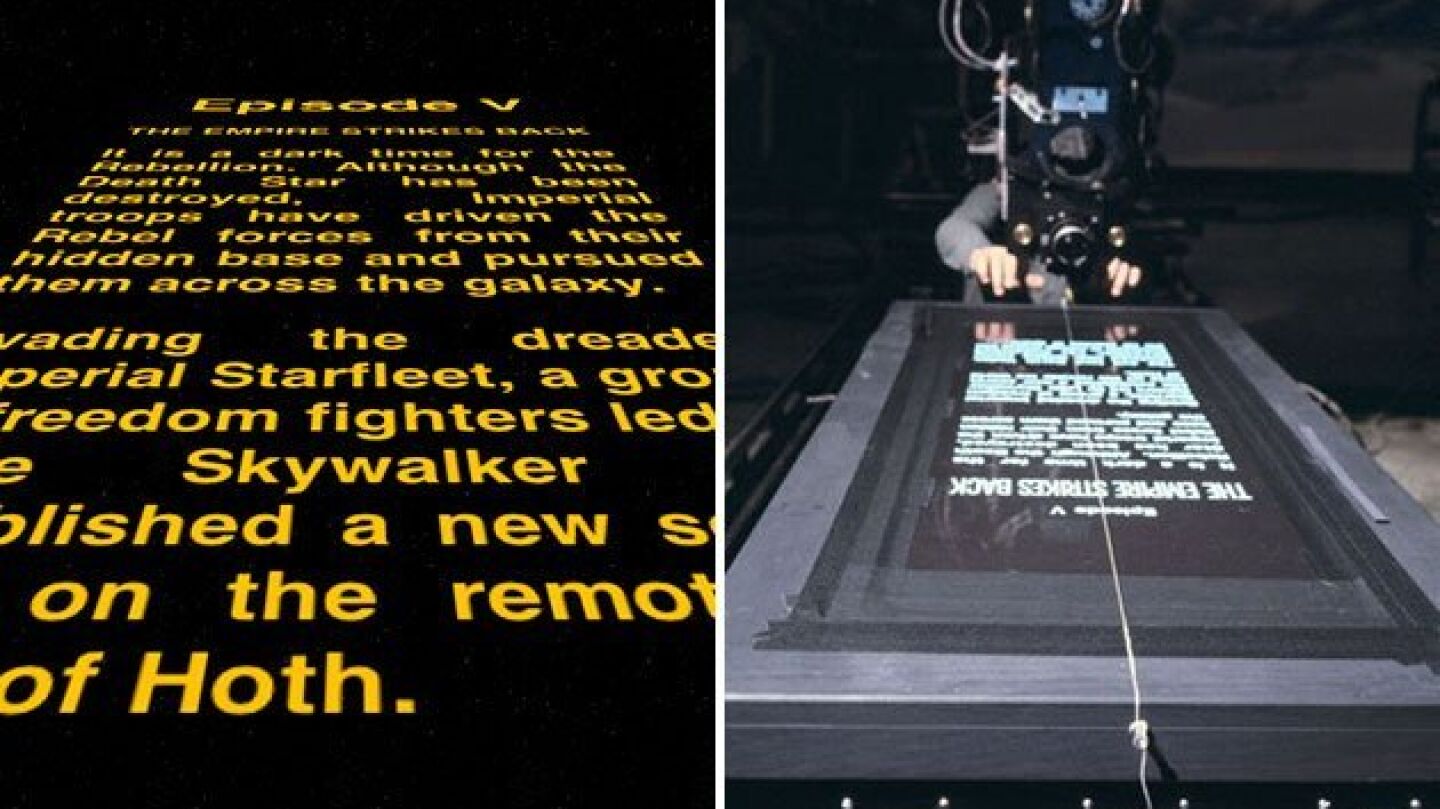 La perspectiva de los t&iacute;tulos de cr&eacute;dito del Star Wars original no fue un efecto digital.
