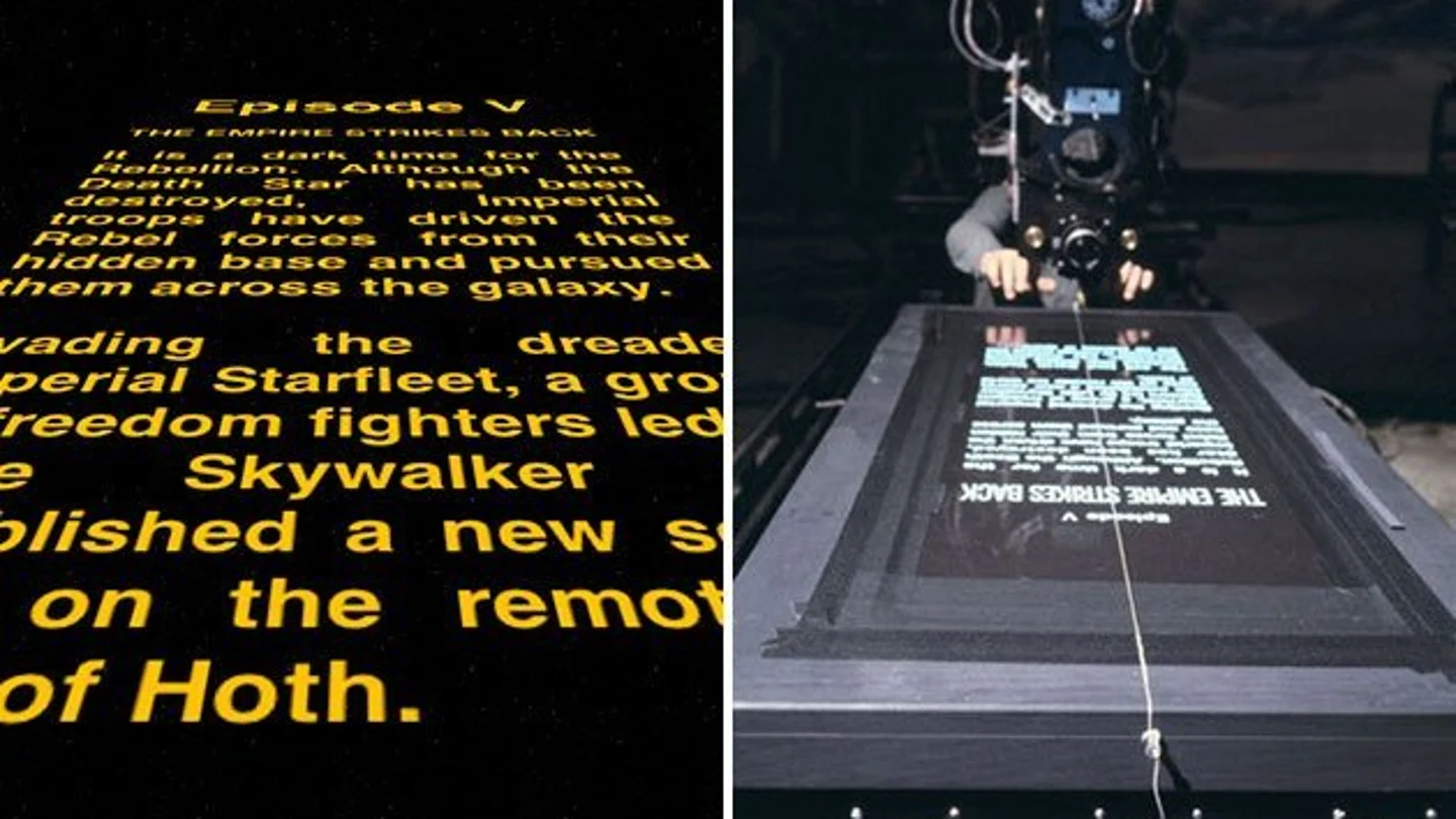 La perspectiva de los títulos de crédito del Star Wars original no fue un efecto digital. La perspectiva de los títulos de crédito del Star Wars original no fue un efecto digital.