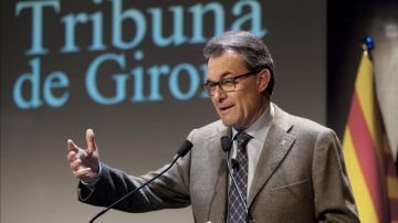 El presidente de la Generalitat, Artur Mas, durante un acto