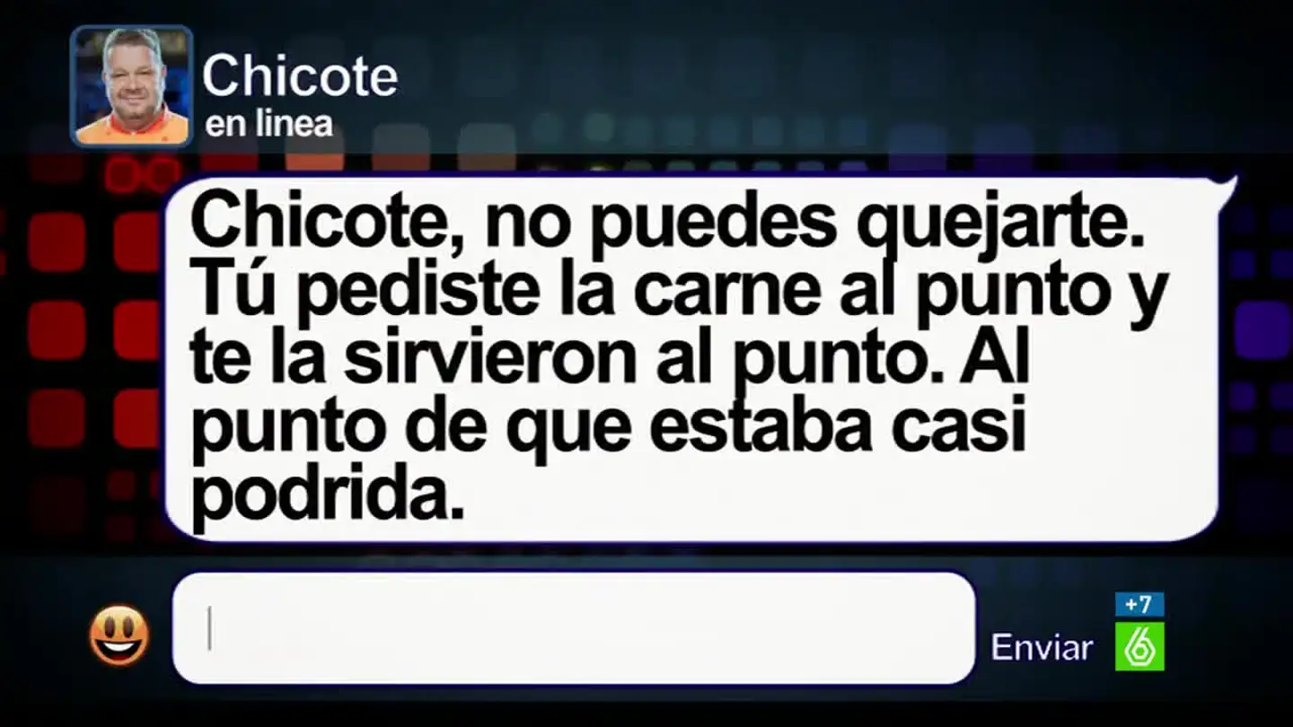 Miki Nadal manda un whatsapp a Chicote Miki Nadal manda un whatsapp a Chicote