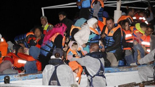 Rescate de inmigranetes por parte de la Marina Italiana