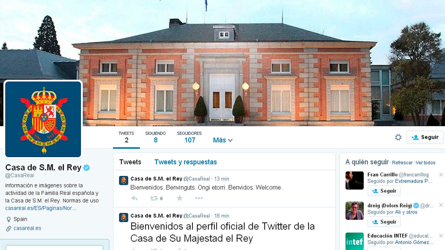 La Casa Real se estrena en twitter