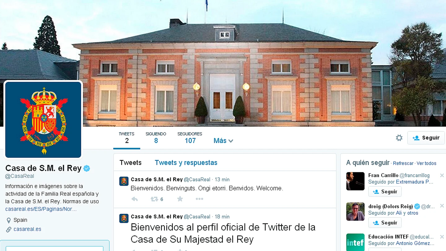 La Casa Real se estrena en twitter La Casa Real se estrena en twitter